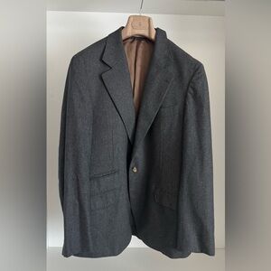 Brunello Cucinelli Gray Sport Coat with Notched Lapel